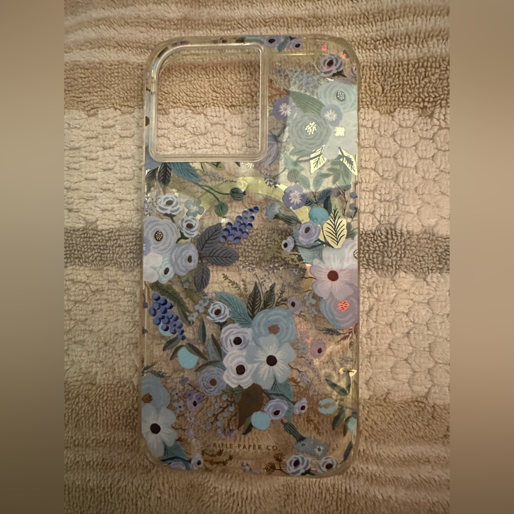 Rifle Paper & Co. Blue Floral iPhone 14 Pro Max Case
